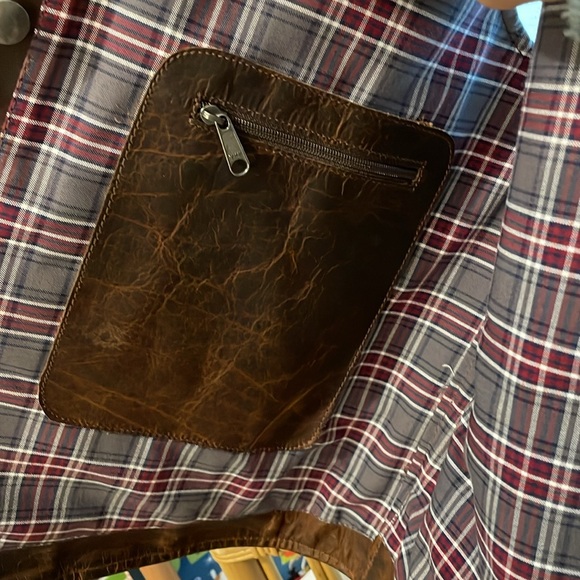 Schnees Coronado Leather Brown Bison Vest for Men - Picture 11 of 12